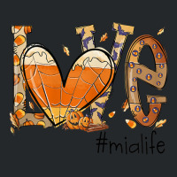 Womens Love Mia Life Fall Season Autumn Pumpkin Halloween Crewneck Sweatshirt | Artistshot