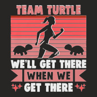 Team Turtle We'll Get There Running Marathon Runner Premium Ladies Fitted T-shirt | Artistshot