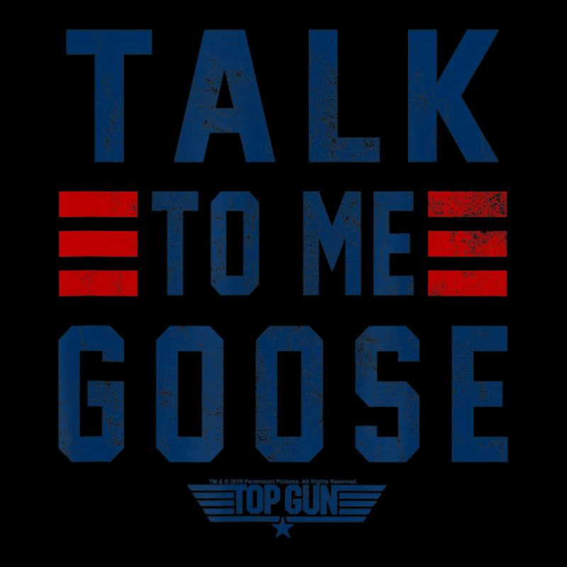 Top Gun Talk To Me Goose Distressed Text V-neck Tee | Artistshot