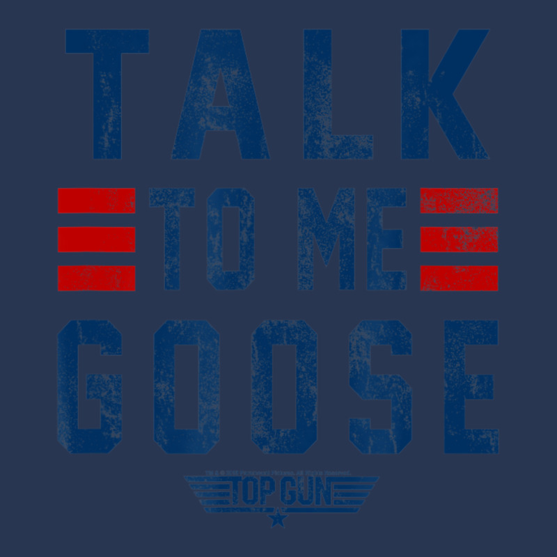 Top Gun Talk To Me Goose Distressed Text Men Denim Jacket | Artistshot