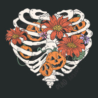 Dead Inside Halloween Skeleton Pumpkin Floral Spooky Season Women's Triblend Scoop T-shirt | Artistshot