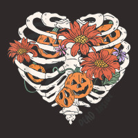 Dead Inside Halloween Skeleton Pumpkin Floral Spooky Season Racerback Tank | Artistshot