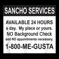 Mens Funny Sancho Services News Ad Mexican Humor For Sanchos T Shirt Men's 3/4 Sleeve Pajama Set | Artistshot