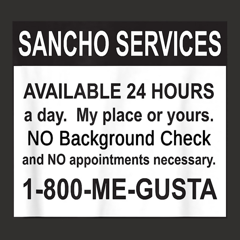 Mens Funny Sancho Services News Ad Mexican Humor For Sanchos T Shirt Champion Hoodie | Artistshot