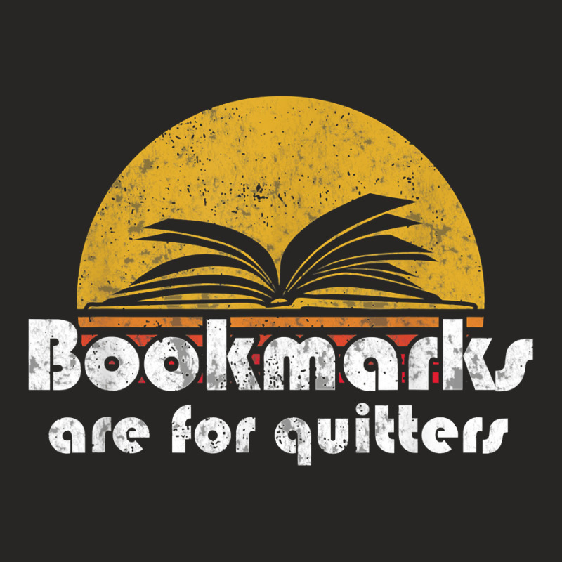 Vintage Reading Book Bookmarks Quitters Sunset Gift Ladies Fitted T-Shirt by ErickMercado | Artistshot