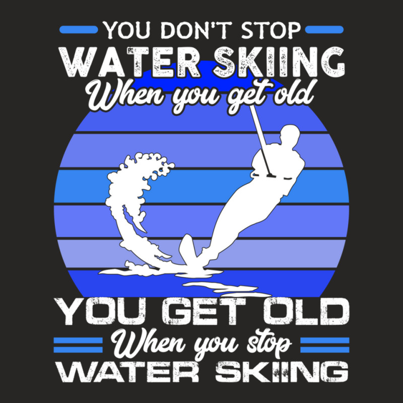 Funny Water Skiing Designs For Men Women Water Skier Athlete Ladies Fitted T-Shirt by JACQUELINEMARIASMITH | Artistshot