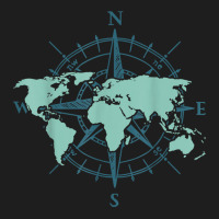 Cartography Traveler Travelling Compass World Map T Shirt Classic T-shirt | Artistshot