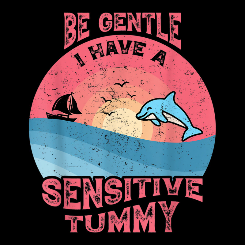 Be Gentle I Have A Sensitive Tummy Funny Youth Zipper Hoodie by Amenity | Artistshot