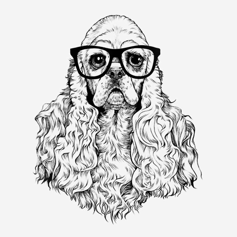 Womens Hipster American Cocker Spaniel In Nerd Glasses Dog V Neck T Sh Toddler Hoodie by cm-arts | Artistshot