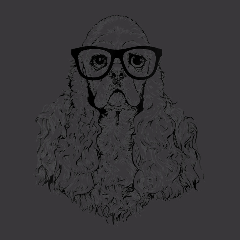 Womens Hipster American Cocker Spaniel In Nerd Glasses Dog V Neck T Sh Ladies Curvy T-Shirt by cm-arts | Artistshot