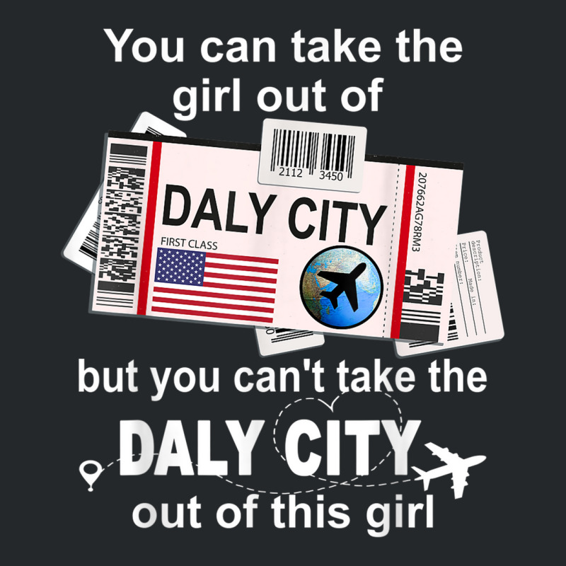 Girl From Daly City Boarding Pass   Flight Ticket Daly City Crewneck Sweatshirt | Artistshot