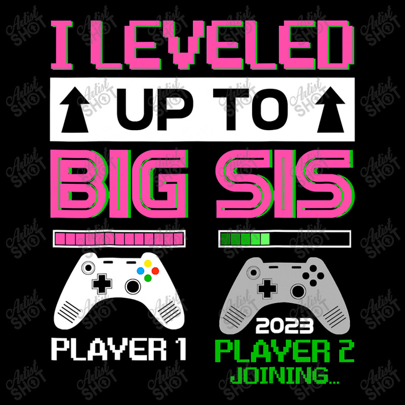 Leveled Up To Big Sister 2023 Cute I'm Going To Be A Big Sis Cropped Hoodie by CUSER3772 | Artistshot