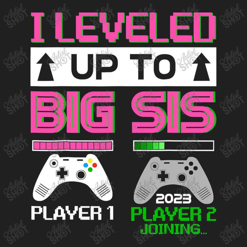 Leveled Up To Big Sister 2023 Cute I'm Going To Be A Big Sis Ladies Polo Shirt by CUSER3772 | Artistshot