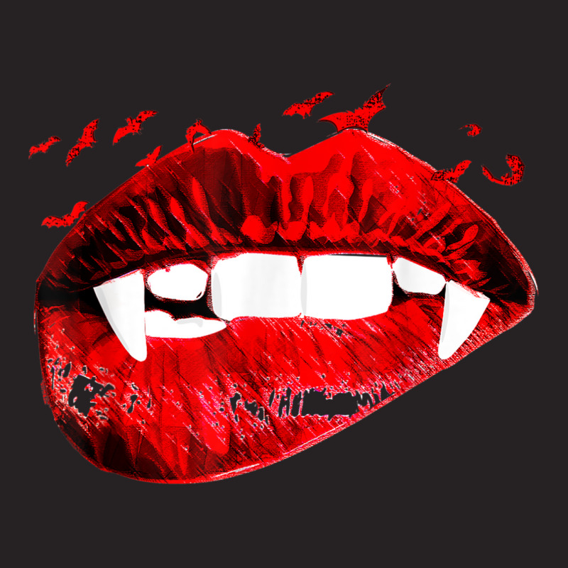 Vampire Kissing Lips Vampire Teeth Bats Halloween Vintage Cap by Amenity | Artistshot