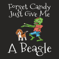 Forget Candy Just Give Me A Beagle Funny Halloween Zombie Ladies Fitted T-shirt | Artistshot