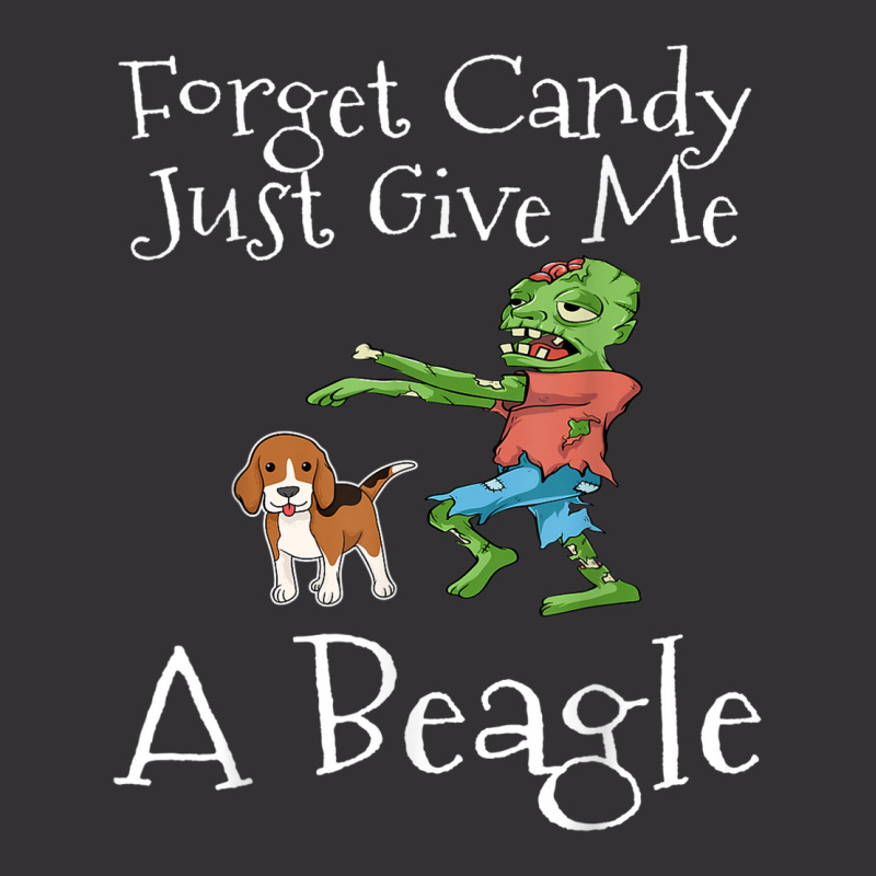 Forget Candy Just Give Me A Beagle Funny Halloween Zombie Vintage Hoodie by Fashonus | Artistshot