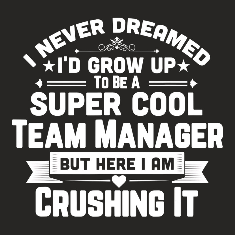 Super Cool Team Manager Funny Baseball Soccer Gift Ladies Fitted T-Shirt by trokeryth | Artistshot