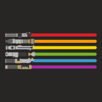 Lightsaber Rainbow Ladies Fitted T-shirt | Artistshot