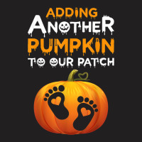 Adding A Another Pumpkin To Our Patch Halloween Pregnancy T-shirt | Artistshot