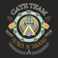 Sg1 Gate Team Member In Training Colour With Gate Symbols Ladies Fitted T-shirt | Artistshot