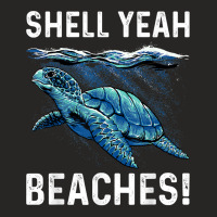 Shell Yeah Cute Turtle Lover Gift Marine Animal Tortoise Sea Ladies Fitted T-shirt | Artistshot