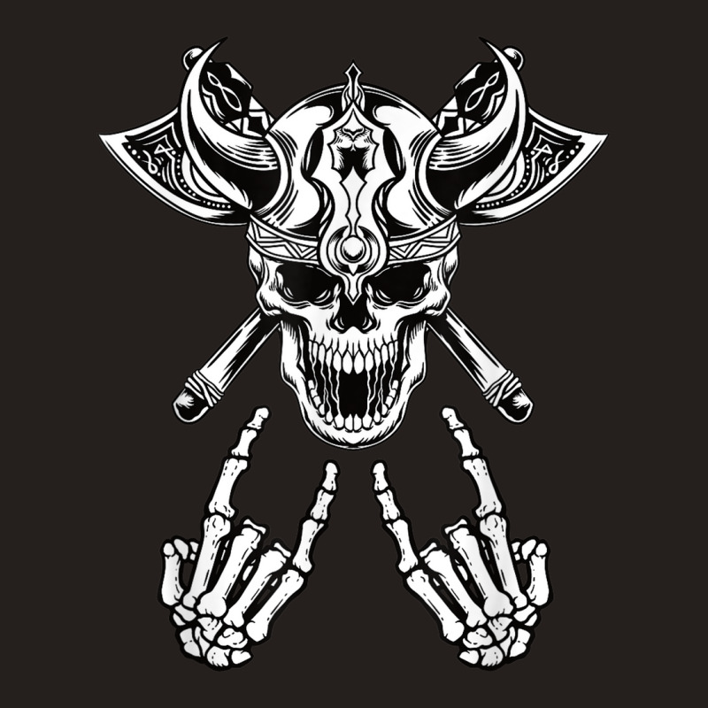 Rock On Rock Star Skeleton Hands Viking Warrior Halloween Tank Top | Artistshot