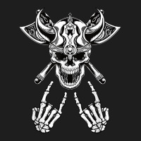 Rock On Rock Star Skeleton Hands Viking Warrior Halloween Classic T-shirt | Artistshot