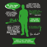 Stargate Sg-1 - Jack Quotes (greenwhite Design) Fitted Ladies Fitted T-shirt | Artistshot