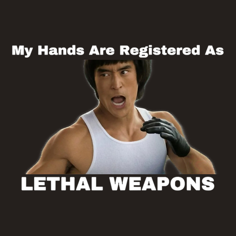 My Hands Are Registered As Lethal Weapons Tri-blend Tank Top by cm-arts | Artistshot