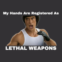 My Hands Are Registered As Lethal Weapons Tri-blend Vintage Short | Artistshot