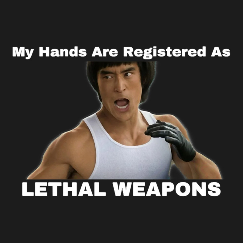 My Hands Are Registered As Lethal Weapons Tri-blend Hoodie & Jogger set by cm-arts | Artistshot