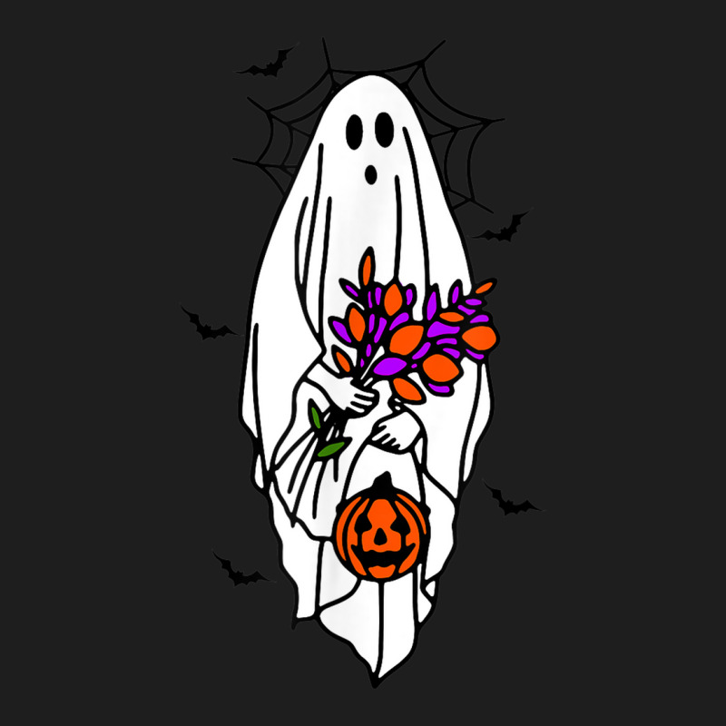 Cute Floral Ghost Women's Halloween Classic T-shirt by Deluxe | Artistshot