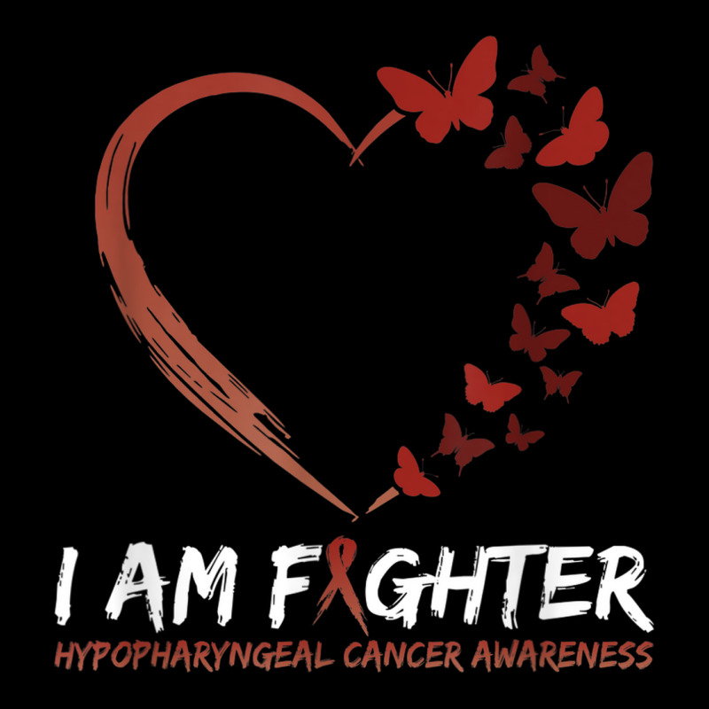 I Am Fighter Hypopharyngeal Cancer Awareness Shirt Butterfly Men's Long Sleeve Pajama Set | Artistshot