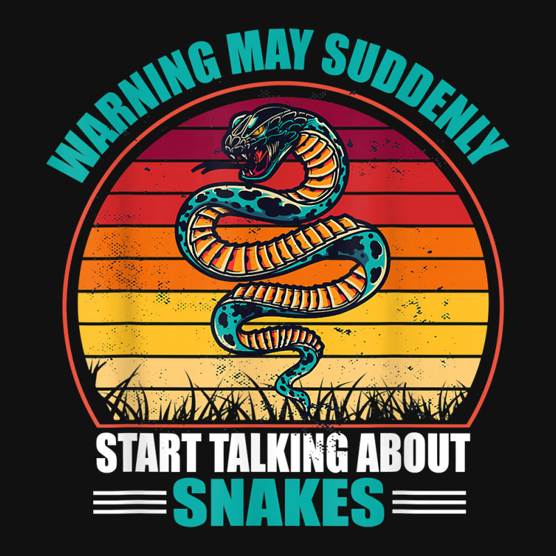 Warning May Suddenly Start Talking About Snakes Retro Snake Landscape Canvas Print | Artistshot