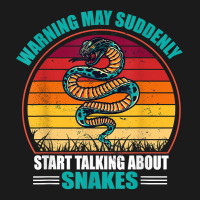 Warning May Suddenly Start Talking About Snakes Retro Snake Full-length Apron | Artistshot