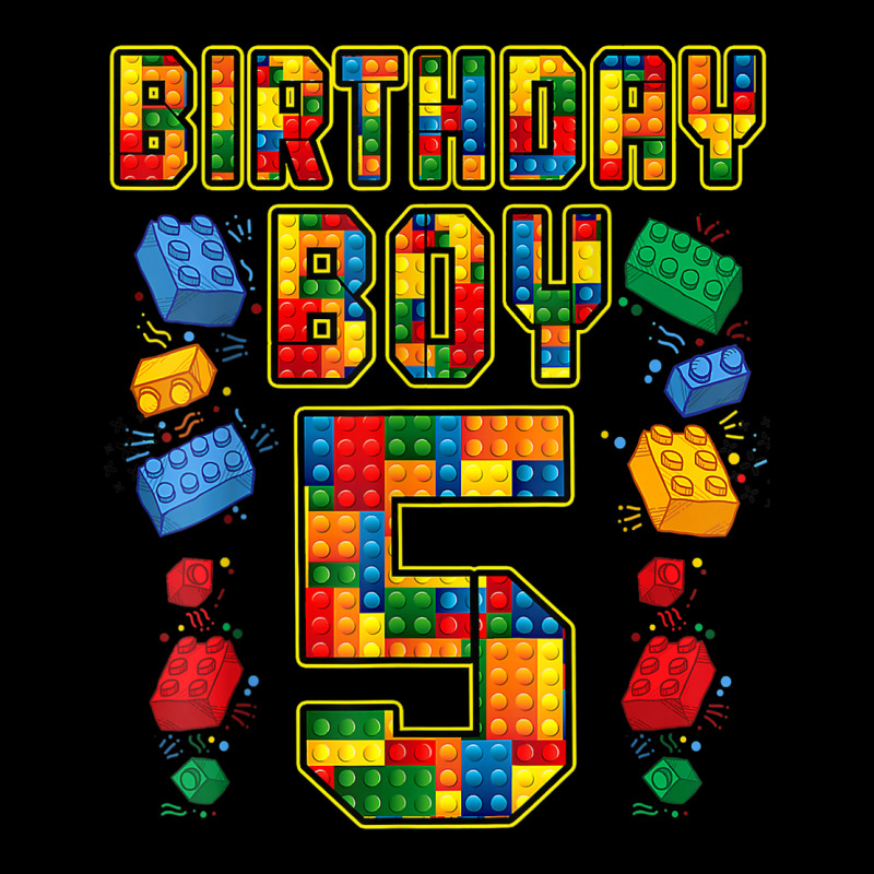 5th Birthday Master Builder 5 Years Old Block Building Boys Adjustable Cap | Artistshot