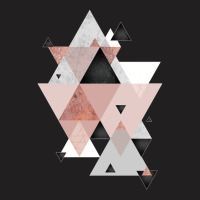 Geometric Compilation In Rose Gold And Blush Pink T-shirt | Artistshot