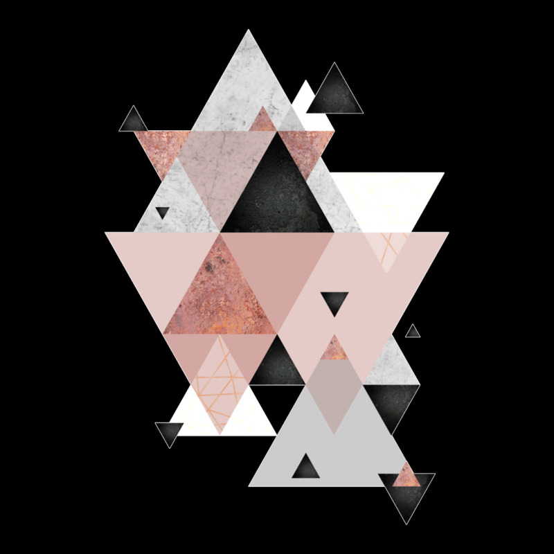 Geometric Compilation In Rose Gold And Blush Pink V-neck Tee | Artistshot