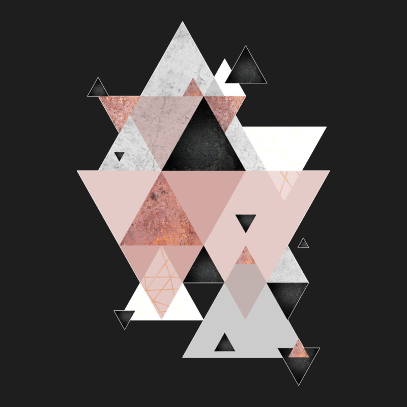 Geometric Compilation In Rose Gold And Blush Pink Classic T-shirt | Artistshot