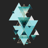 Geometric Triangle Compilation In Teal Unisex Hoodie | Artistshot