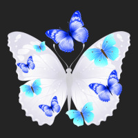 Light Blue Butterfly 3/4 Sleeve Shirt | Artistshot