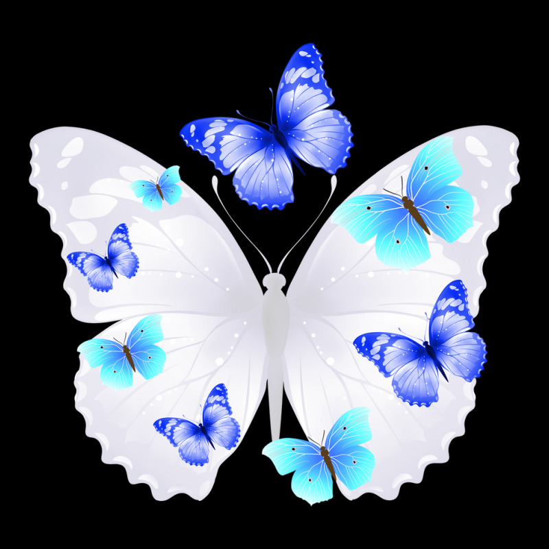 Light Blue Butterfly Fleece Short | Artistshot