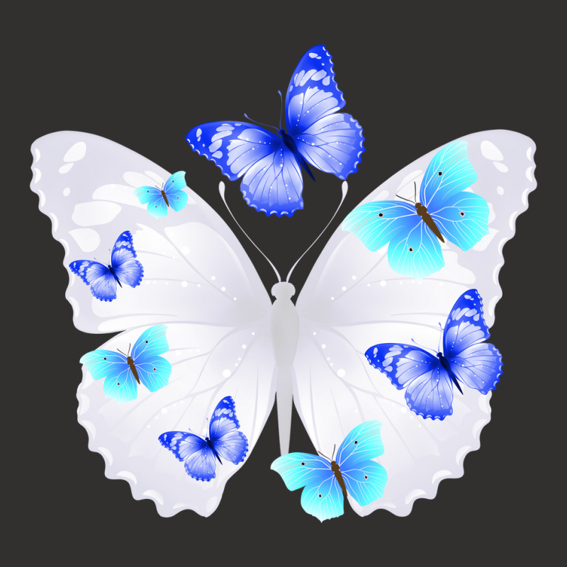 Light Blue Butterfly Champion Hoodie | Artistshot