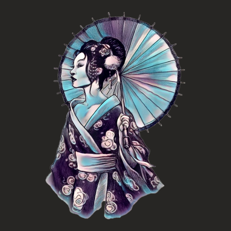 Japanese Geisha Parasol Pretty Tattoo Art Samurai T Shirt Ladies Fitted T-Shirt by Fashlaza | Artistshot