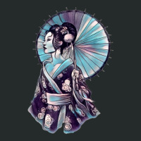 Japanese Geisha Parasol Pretty Tattoo Art Samurai T Shirt Women's Triblend Scoop T-shirt | Artistshot