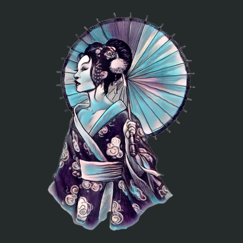 Japanese Geisha Parasol Pretty Tattoo Art Samurai T Shirt Women's Triblend Scoop T-shirt by Fashlaza | Artistshot