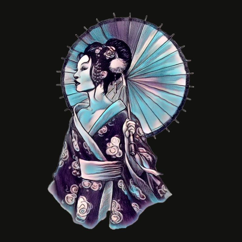 Japanese Geisha Parasol Pretty Tattoo Art Samurai T Shirt Scorecard Crop Tee by Fashlaza | Artistshot