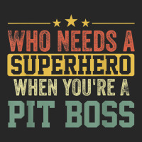 Funny Pit Boss Superhero Vintage For Men Dad Men's T-shirt Pajama Set | Artistshot