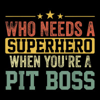 Funny Pit Boss Superhero Vintage For Men Dad Lightweight Hoodie | Artistshot