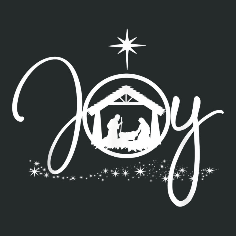 Christian Christmas Joy Jesus Nativity Scene Faith Gift Women's Triblend Scoop T-shirt by DorisChristine | Artistshot